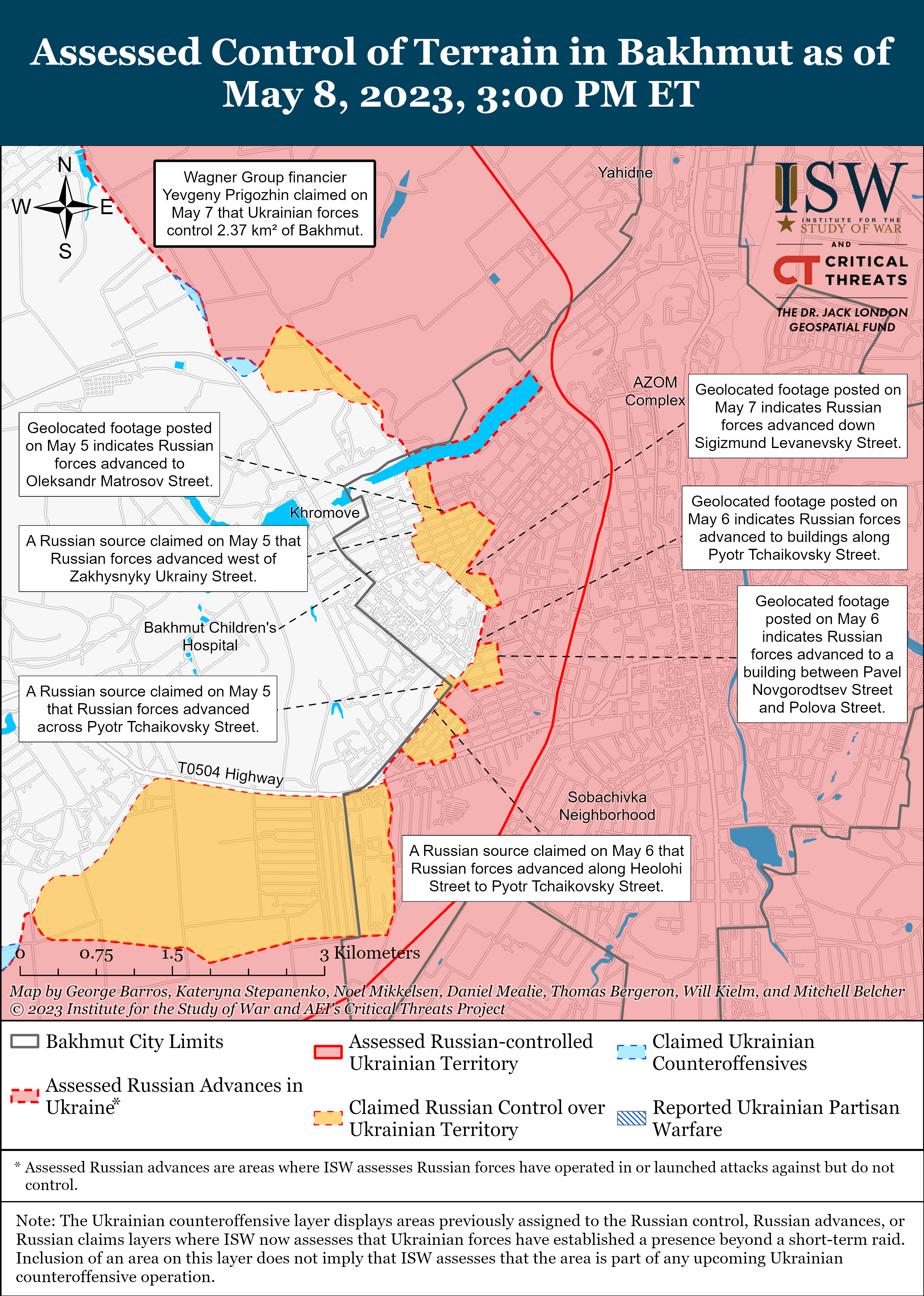 Російські війська посилюють штурм Бахмута: карти боїв ISW